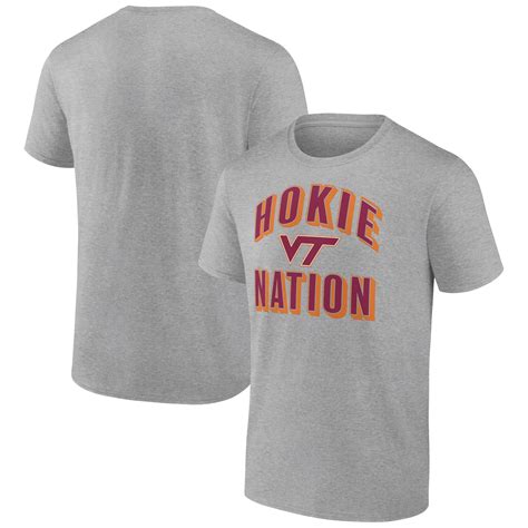 Fanatics Virginia Tech Crew Neck T-Shirt 100% Cotton Graphic Short ...