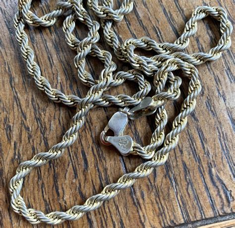 this "14K Italy" stamped necklace- a real or fake? See how the gold ...