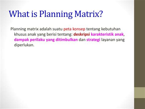 Planning Matrix Example 的图像结果