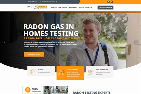 Radon Action website redesign with SEO & CMS