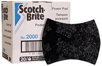 3M 2000 Scotch Brite Power Pad (5.5 in x 3.9 in), (Packs 20) : Amazon ...