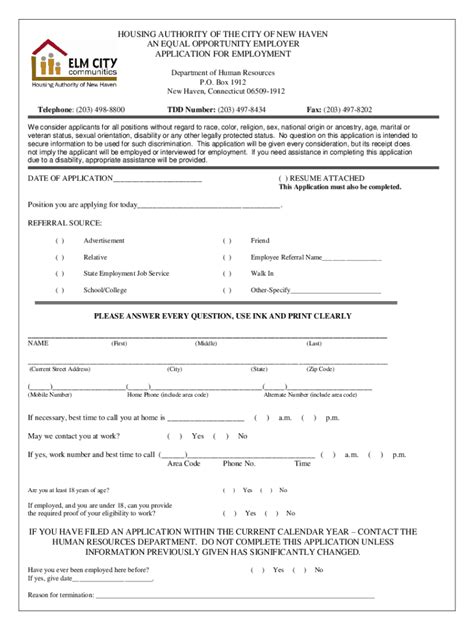 Fillable Online Housing Authority of New Haven Fax Email Print - pdfFiller