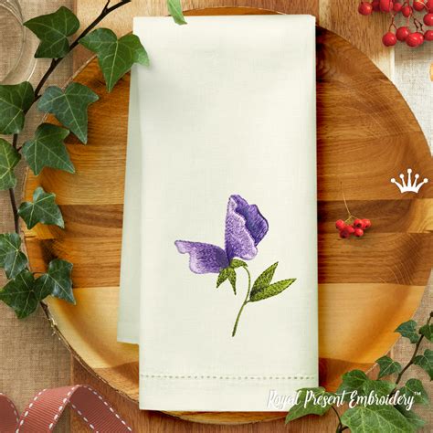 Sweet Pea Embroidery Design