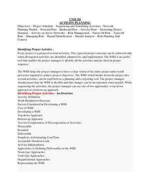 SPM UNIT IV - SPM - UNIT IV MONITORING AND CONTROL Creating Framework ...
