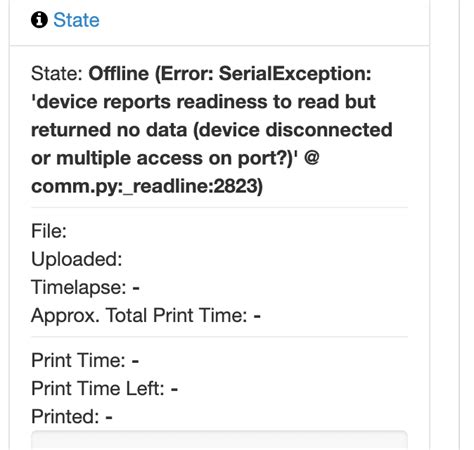 Printer not printing after updating and also installing remove/dev/ttyS ...