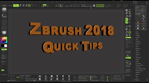 Zbrush 2018 Quick Tips - YouTube