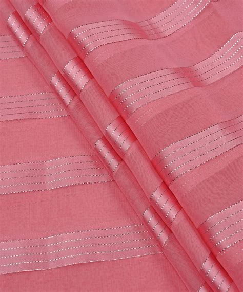Buy Georgette with Patta-Baby Pink Online at Wholesale Prices | Fabric ...