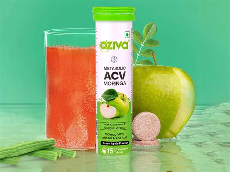 Buy OZiva Metabolic ACV Moringa Effervescent Tablet Online at Best ...