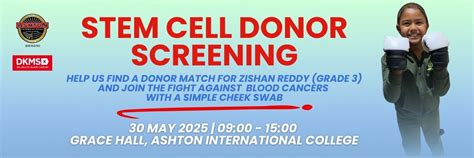 Stem Cell Donor Screening & SANBS Blood Drive, 47 Beryl Street, 1501 ...