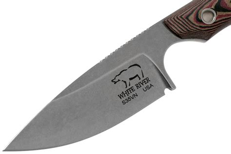 White River Knives M1 Caper Richlite vaststaand mes, Kydex schede ...