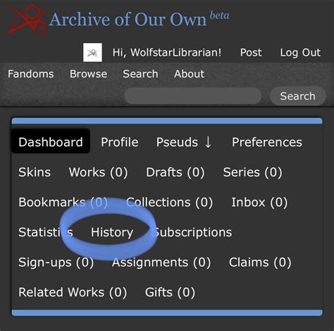 Wolfstar Librarian : How to: AO3 History & Marked for Later