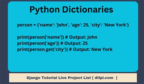 Dictionaries in Python Flashcard 的图像结果