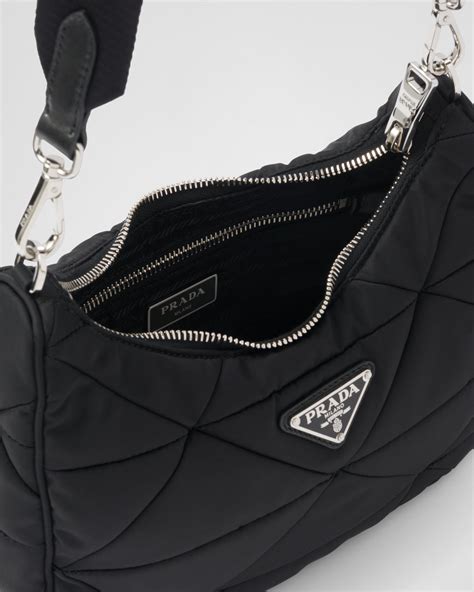 Black Padded Re-nylon Shoulder Bag | PRADA - United States
