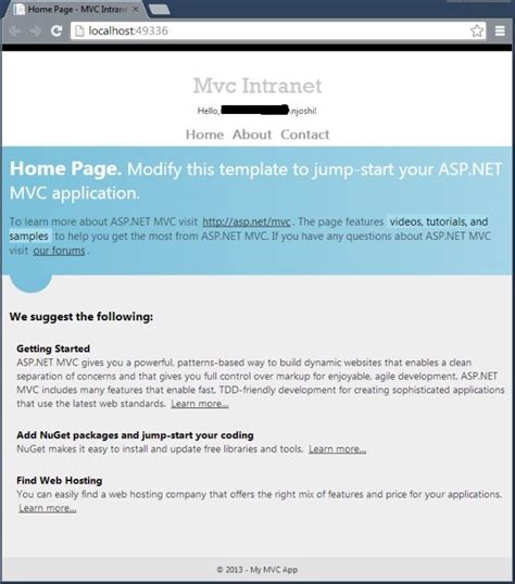 Image result for MVC 4 Intranet Application Tutorial