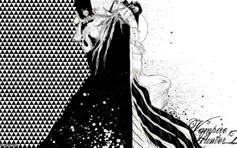 Vampire Hunter D HD Anime Wallpaper – Dark Elegance in Contrast by Yoshitaka Amano
