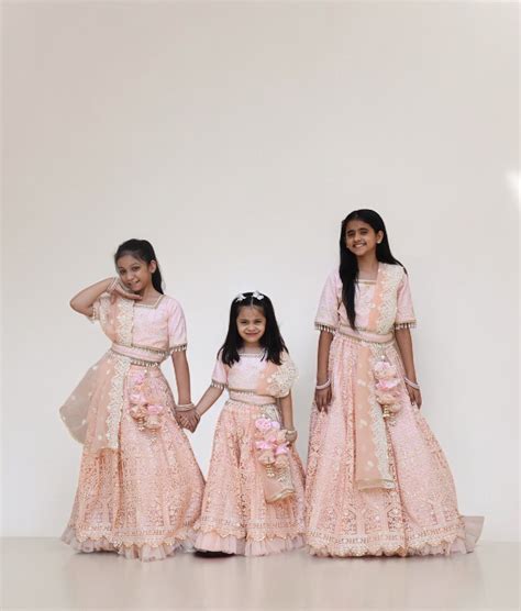Buy Lilac Thread Work Lehenga for Girls In India – FayonKids