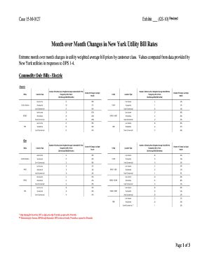 Month Over Month Changes In New York Utility Bill Rates - Fill and Sign ...