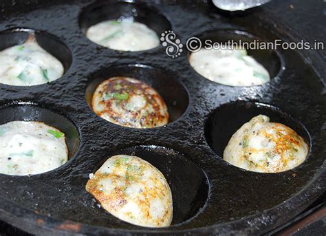 Spring onion kuzhi paniyaram | Scallion kuzhi paniyaram-How to make ...