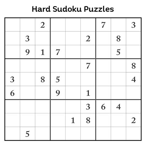 Printable Hard Sudoku Puzzles | Sudoku, Sudoku puzzles, Sudoku printable