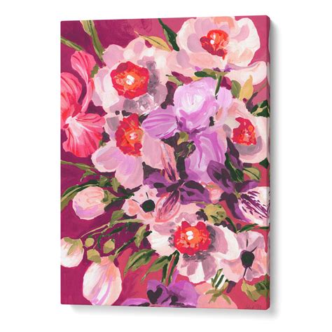 Pink Orchid Floral Art by Nook At You | Framed Canvas Botanical Art