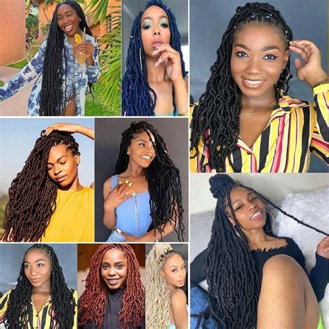 Faux Locs Crochet Hair Soft Locs 24 Inch 7 Packs Long Black Crochet ...