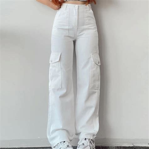 Bunenne Womens Cargo Pants Loose Workout Pants Women's Wear Multi Waist ...