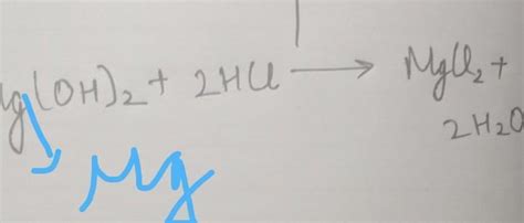 Mg(OH)2+HCL-MgCL2+H2O balance karo - Brainly.in