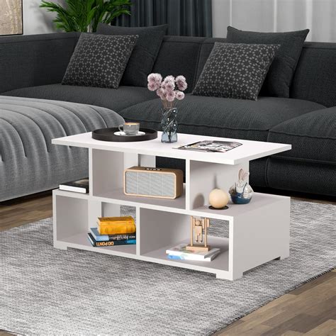 DFC Krilin Engineered Wood Coffee Center Table for Living Room Wooden ...