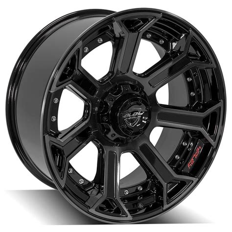 4P70 Off-Road Truck Wheel GM-Ford-Lincoln-Nissan-Toyota 22x10 Black -18 ET