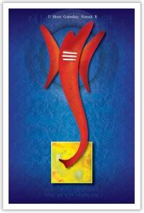 Lord Ganesh Modern art Paper Poster Paper Print - Religious posters in ...
