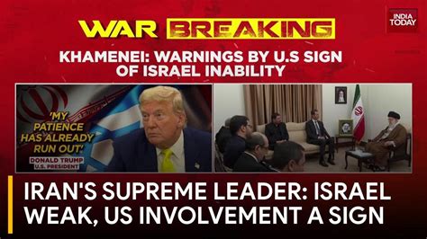 Ayatollah Ali Khamenei says US involvement sign of Israel's weakness