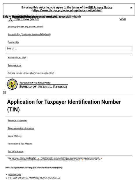Image result for Tin Number Application