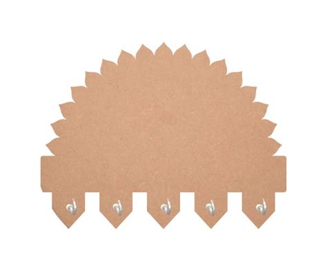 MDF Half Round Zigzag Pattern Key Holder