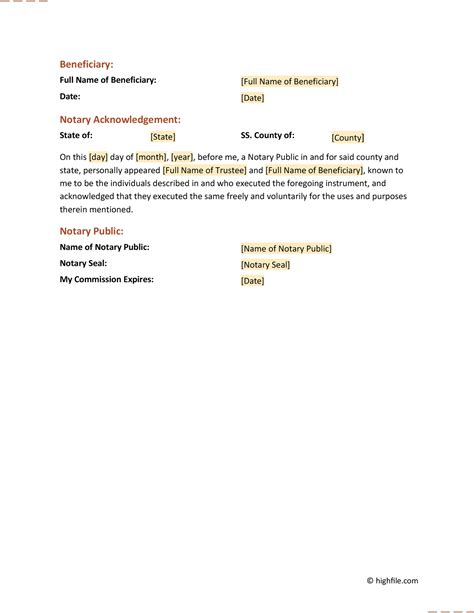 Trust Beneficiary Receipt And Release Form - Word | PDF | Google Docs ...