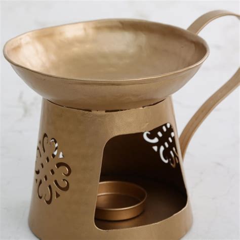 Buy Adrian -Brown Polyresin -Metal - Oil Burner : 18 cm W x 11 cm H ...
