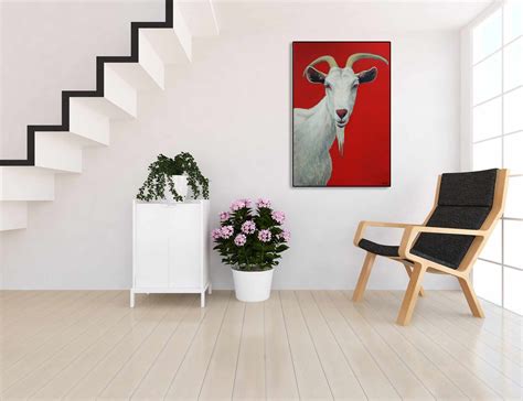 Animal painting: Goat: 23 x 35 inches