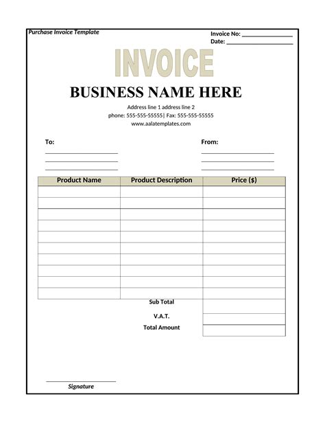 Purchase Receipt - Template Spark...: Premium Template - Template Spark