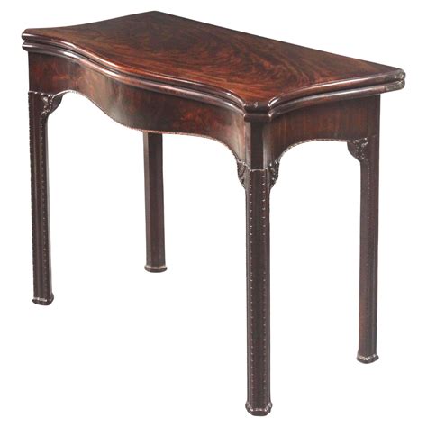 Antique Duncan Phyfe Carved Mahogany Card Table C1830’s For Sale at 1stDibs