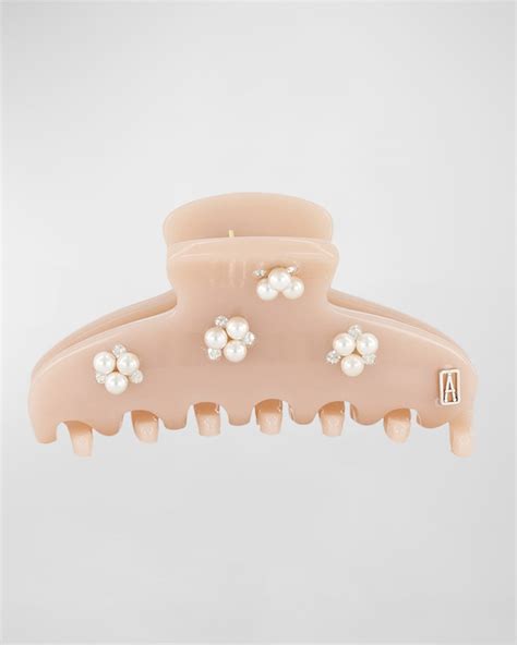 Alexandre de Paris Swarovski Pearl Acetate Jaw Hair Clip - Medium ...