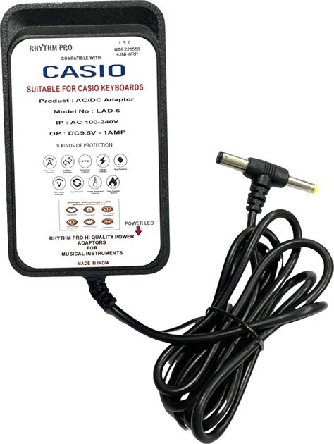 Rhythm Pro LAD-6 Power Adaptor for C A S I O Keyboards CTK Series All ...