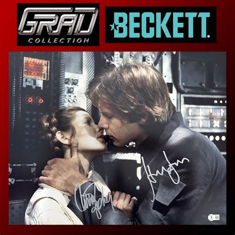 Lot Detail - Star Wars: Harrison Ford & Carrie Fisher Signed Iconic ...