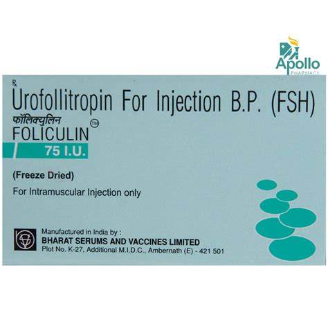 FOLICULIN INJECTION 75 IU | Uses, Side Effects, Price | Apollo Pharmacy