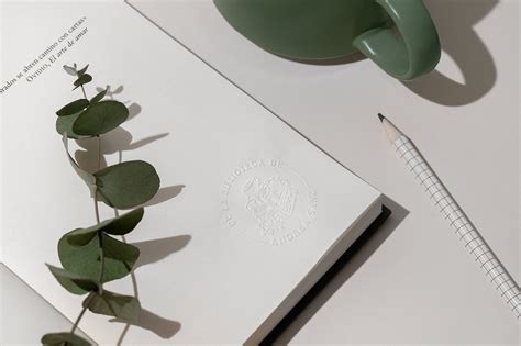 Sello Relieve Ex Libris Libros Café 8 – Stamp by Me