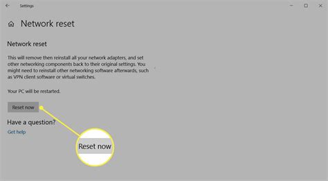 Reset Network Connection 的图像结果