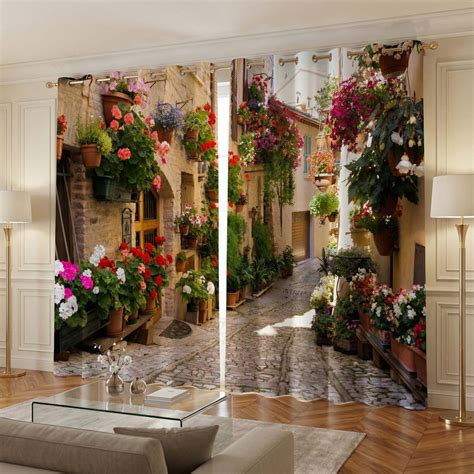Premium Blackout Digital Curtains - Streets of Rome(Set of 2 ...
