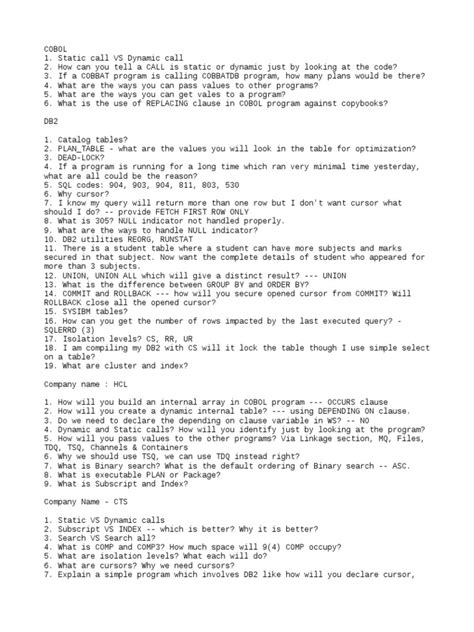 Mainframe Testing Interview Questions 的图像结果