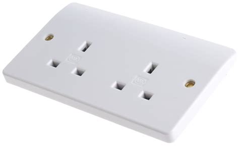 K781 WHI MK Electric | MK Electric Logic Plus White 2 Gang Plug Socket ...