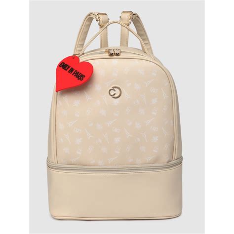 Buy Caprese Emily in Paris Printed Off White Backpack Bag Online