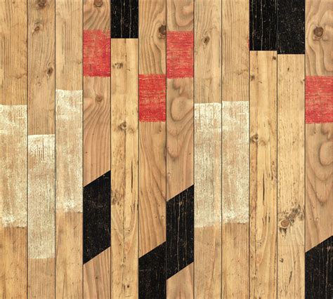 Reclaimed Gym Floor Timber, Stack - Architextures