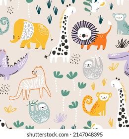 Tropical Animals Pattern 的图像结果